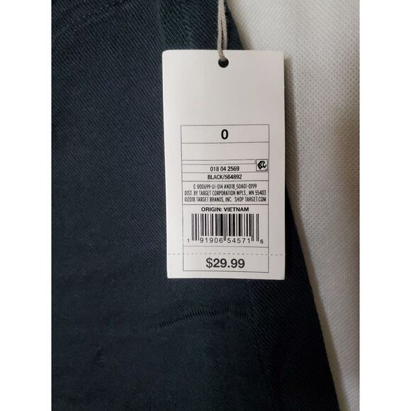 A New Day Black High Rise Stretch Relaxed Wide Leg Crop Pants Oversized - Picture 4 of 8